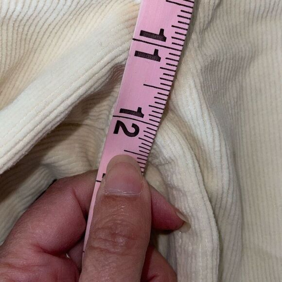 DL1961 Womens Hepburn Wide Leg High Rise Vintage Corduroy Pants Cream Sz 32 NWT - Picture 13 of 14